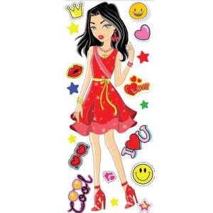 Işıltılı Barbie Sticker