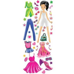 Barbie Kıyafet Giydirme Sticker