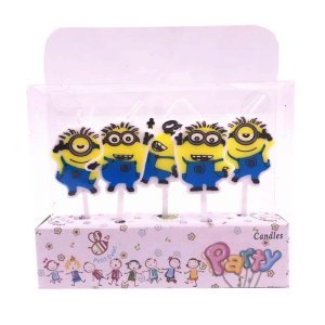 Minion Rush Çılgın Hırsız Kürdan Mum 5 adet