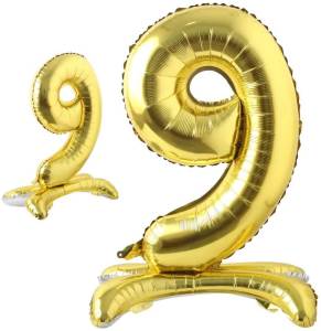 Ayaklı 9 Rakam Gold Folyo Balon