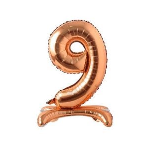 Ayaklı 9 Rakam Bronze Folyo Balon