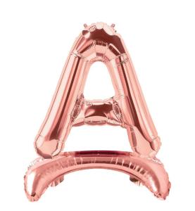 Ayaklı A Harf  Rose Gold Folyo Balon