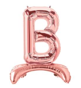 Ayaklı B Harf  Rose Gold Folyo Balon
