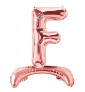 Ayaklı F Harf  Rose Gold Folyo Balon