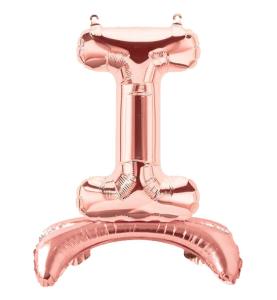 Ayaklı I Harf  Rose Gold Folyo Balon