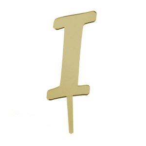 I Harf Aynalı Pleksi Gold 8 cm