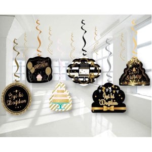 İyi ki Doğdun Sarkıt Tavan Süsü Gold