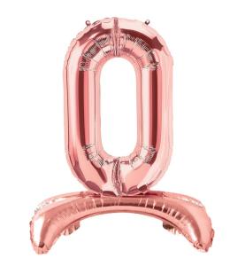 Ayaklı O Harf  Rose Gold Folyo Balon