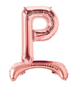 Ayaklı P Harf  Rose Gold Folyo Balon