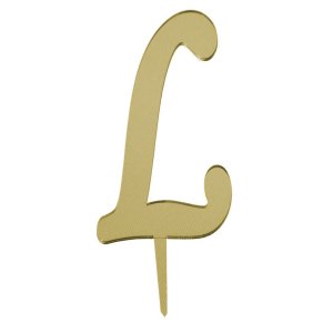 L Harf Aynalı Pleksi Gold 8 cm