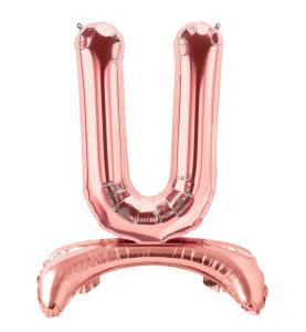 Ayaklı U  Harf  Rose Gold Folyo Balon