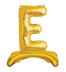 Ayaklı E Harf  Gold Folyo Balon