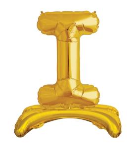 Ayaklı I Harf  Gold Folyo Balon