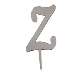 Z Harf Aynalı Pleksi Gümüş 8 cm