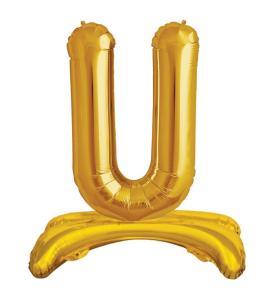 Ayaklı U Harf  Gold Folyo Balon