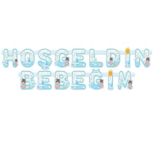 Hoşgeldin Bebeğim Banner Mavi