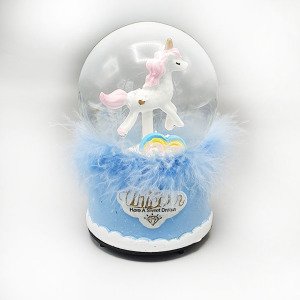 Müzikli Kar Küresi Unicorn Orta Boy