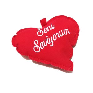 Seni Seviyorum Mini Kalp Yastık