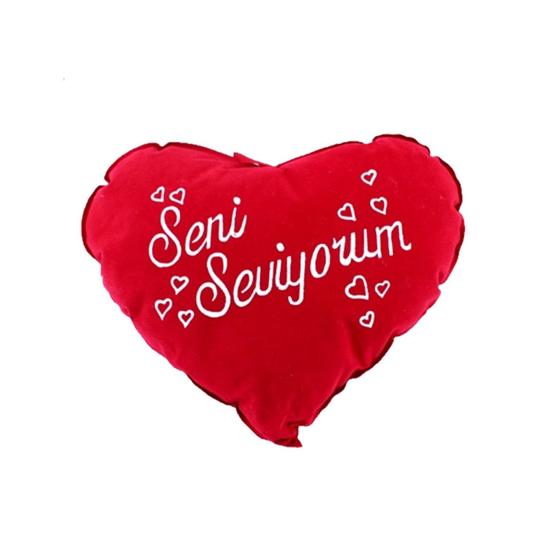 Seni Seviyorum Kalp Yastık Orta Boy