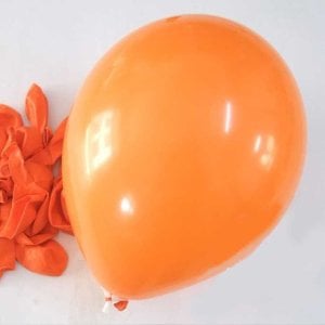 Metalik Balon Turuncu Renk 10 Adet