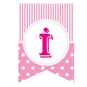 İ Harf Puantiyeli Pembe Afiş 10'lu