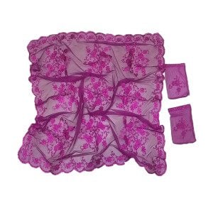 Kına Örtüsü Eldivenli Set Fuşya