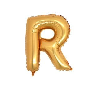 R Harf Altın Folyo Balon 40 cm