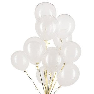 Pastel Şeffaf Balon 10 Adet