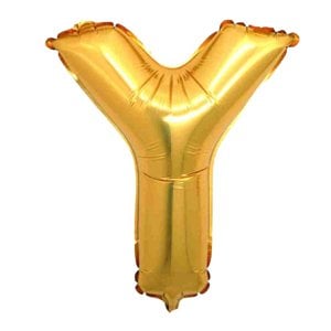 Y Harf Altın Folyo Balon 100 cm