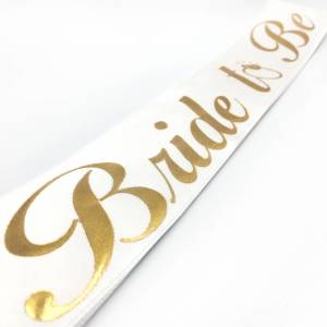 Bride To Be Beyaz Kuşak Gold