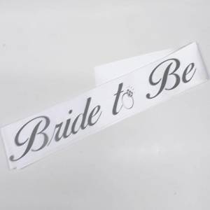 Bride To Be Beyaz Kuşak Gümüş
