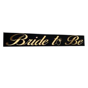 Bride To Be Siyah Kuşak Gold