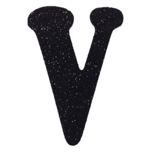 Eva Simli V Harf Siyah 12 cm