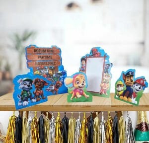 Paw Patrol Masa Üstü Ayaklı Parti Panosu