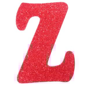 Eva Simli Z Harf Kırmızı 12 cm