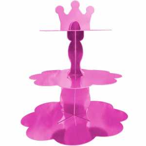 Metalik Kek Standı Fuşya