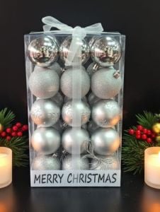 Yılbaşı Ağaç Süsü Top Lüx 30'lu 6449-6
