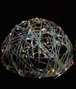 Işıklı Küre Yılbaşı Dekor Figürü 50 CM 6449-31