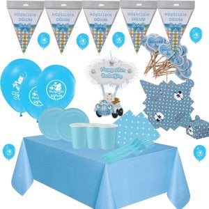 Baby Shower Erkek Bebek Konsepti 8 Kişilik