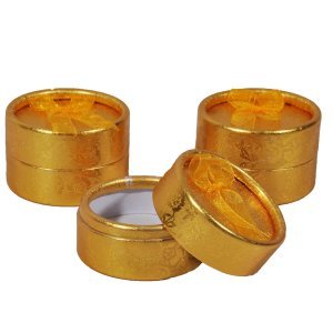 Gold Yuvarlak Şeker Ve Yüzük Kutusu 24'lü