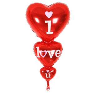3 Kalp I Love You Folyo Balon