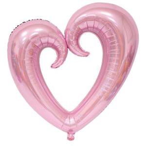 Boş Kalp Folyo Balon Pembe 100 cm