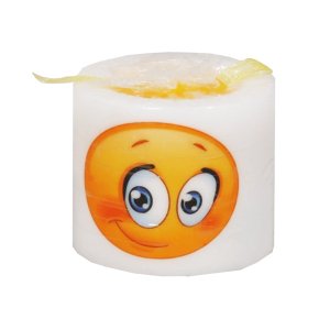 Gülen Yüz Emojisi Takoz Mum 7 cm