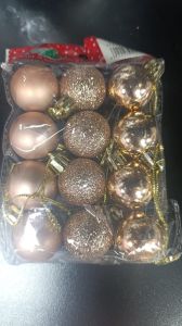 Yılbaşı Ağaç Topu 3 cm 12'li 6421-24 Rosegold