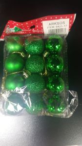 Yılbaşı Ağaç Topu 3 cm 12'li 6421-17 Yeşil