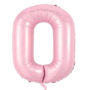 0 Rakam Folyo Balon Pembe 76 cm