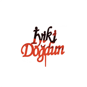 PartiPan Pleksi İyiki Doğdun Pasta Üstü Süsü Kırmızı