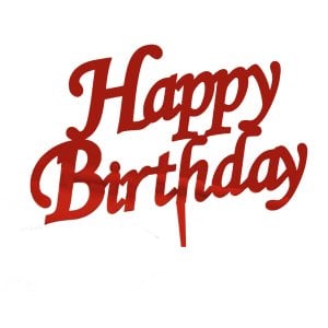 Happy Birthday Pleksi Kırmızı