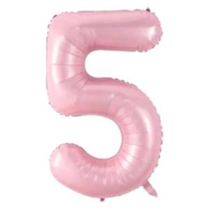 5 Rakam Folyo Balon Pembe 76 cm