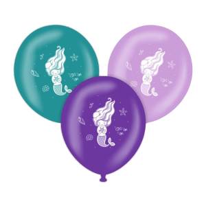 Deniz Kızı Baskılı Balon 10 Adet